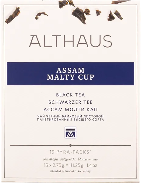 Изображение Чай черный в пакетиках Альтхаус ассам мальти кап Хансеатик Ти кор, 15*2,75 г