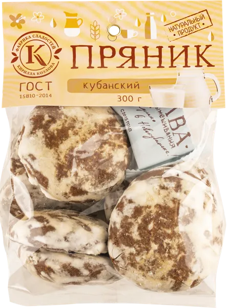 Изображение Пряники г.Новокубанск Фабрика Козлова заварные кубанские Козлова м/у, 300 г