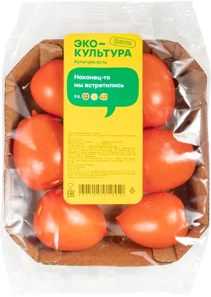 Изображение Овощ Томат красный Сливовидный Эко-Культура м/у, 450 г