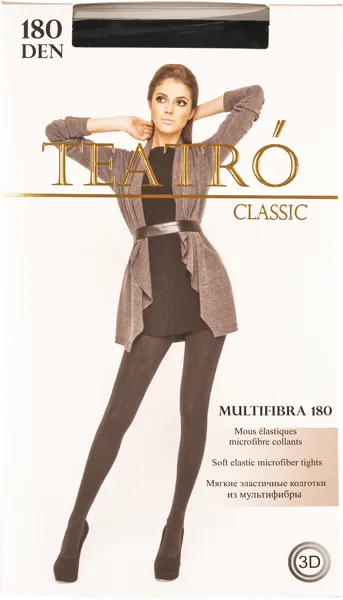 Изображение Колготки 180 ден размер 2 Театро мультифибра неро Виктория к/у, 1 шт