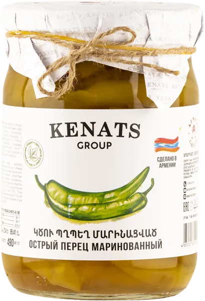 Изображение Перец маринованный Кенац острый Кенац Груп с/б, 490 г