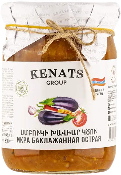 Изображение Икра из баклажанов Кенац острая Кенац Груп с/б, 530 г