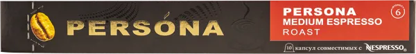 Изображение Кофе в капсулах 10шт Персона медиум эспрессо ЮФК кор, 53 г
