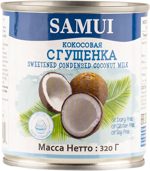 Изображение Молоко сгущенное кокосовое Самуи Шеф Чоис Фудс ж/б, 320 г