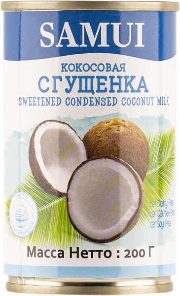 Изображение Молоко сгущенное кокосовое Самуи Шеф Чоис Фудс ж/б, 200 г