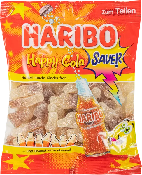 Изображение Мармелад жевательный Харибо хэппи кола кислый Харибо м/у, 175 г