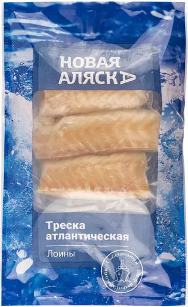 Изображение Рыба замороженная Новая Аляска треска лоины Новая Аляска Волхов м/у, 400 г