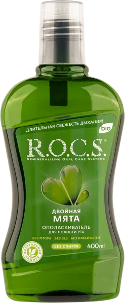 Изображение Ополаскиватель для рта Рокс двойная мята ЕвроКосМед п/у, 400 мл