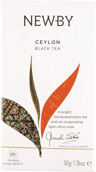 Изображение Чай черный в пакетиках Ньюби цейлон Ньюби Тиз кор, 25*2 г