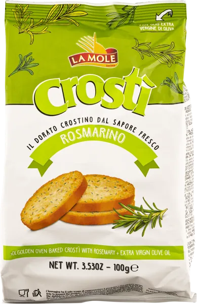 Изображение Крости сухарики пшеничные Ла Моле из Пьемонта с розмарином Милан Ф.Ли м/у, 100 г