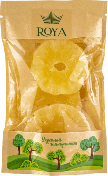 Изображение Сухофрукты натуральные Роя ананас кольца Роя м/у, 130 г