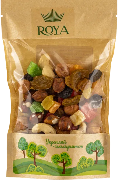 Изображение Ассорти орехи сухофрукты Роя ананас папайя изюм Роя м/у, 130 г