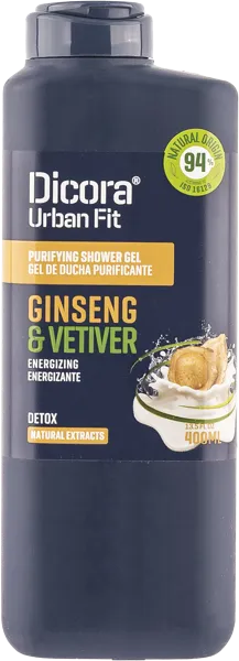 Изображение Гель для душа мужской Дикора ветивер женьшень Нувария Глобал п/у, 400 мл