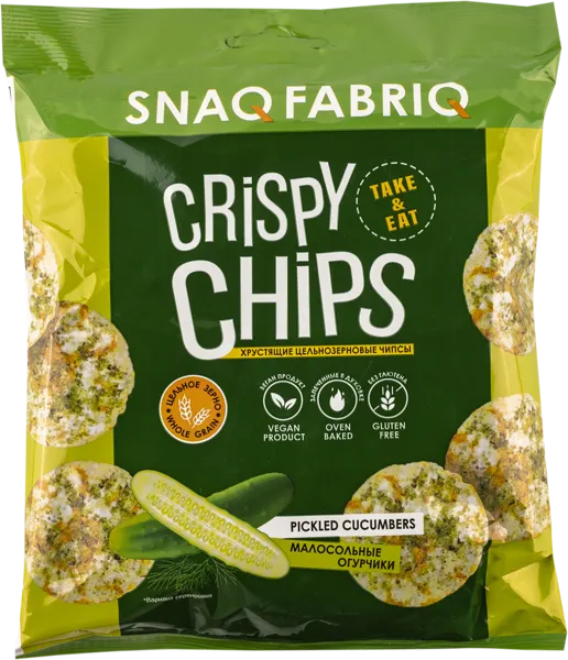 Изображение Чипсы из риса кукурузы Снэк фабрик малосольный огурец Фитнес Фуд м/у, 50 г