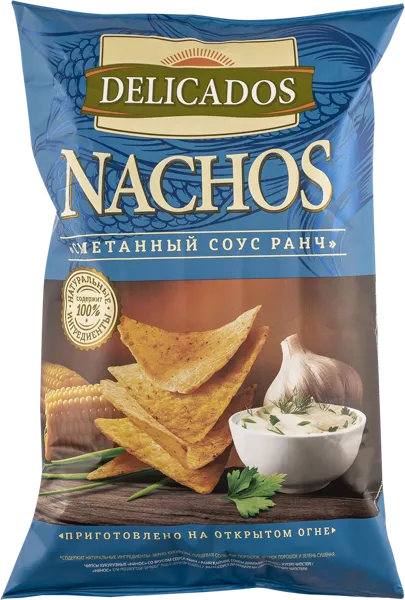 Изображение Чипсы кукурузные Деликадос сметанный соус ранч Мишн Фудс м/у, 150 г