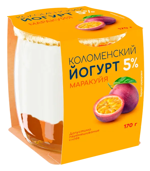 Изображение Йогурт 5% Коломенское маракуйя Коломенское с/б, 170 г
