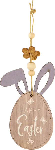 Изображение Подвеска 6*10см дерево Игл Гифтс яйцо с голубыми ушками Игл Гифтс , 1 шт