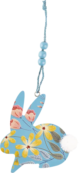 Изображение Подвеска 10,4*13см дерево Игл Гифтс кролик голубой Игл Гифтс , 1 шт