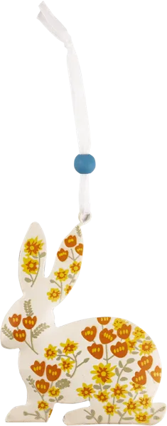 Изображение Подвеска 7,5*10см металл Игл Гифтс кролик белый Игл Гифтс , 1 шт