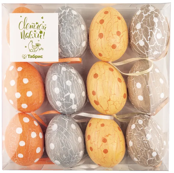 Изображение Яйцо 6см пасхальное Игл Гифтс 4 цвета в трещинку Игл Гифтс к/у, 12 шт