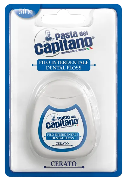 Изображение Зубная нить вощеная 50м Дель капитано плоская Фармасьютичи п/у, 1 шт