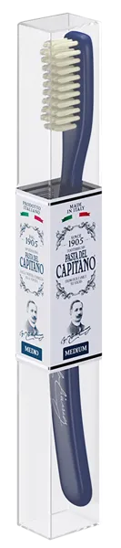 Изображение Зубная щетка средняя Дель капитано 1905 винтажная синяя Фармасьютичи п/у, 1 шт
