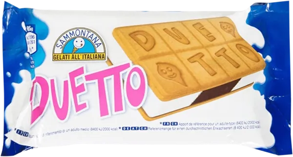 Изображение Десерт сендвич Дуэтто сливки шоколад Саммонтана м/у, 85 г