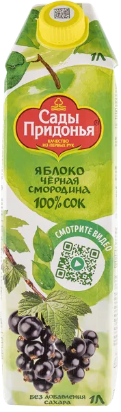 Изображение Сок Сады придонья яблоко черная смородина Сады Придонья т/п, 1 л