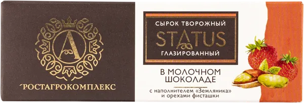 Изображение Сырок творожный 26% в молочном шоколаде А.РостАгроКомплекс земляника фисташка РостАгроКомплекс кор, 