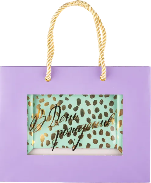 Изображение Пакет 23*18см подарочный Арт Дизайн люкс с окошком Арт Дизайн , 1 шт