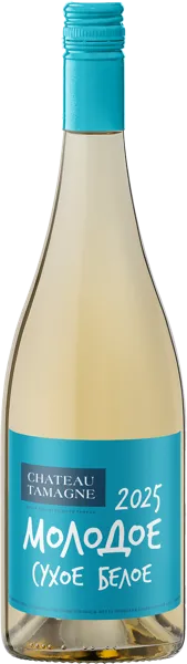 Изображение Вино белое сухое Молодое вино ЗНМП шато тамань Кубань Вино с/б, 0,75 л