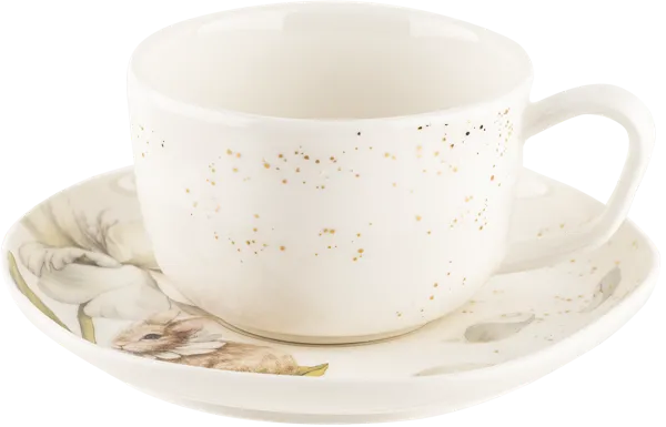 Изображение Чайная пара 250мл Лефард кролик белый пион Лефард к/у, 1 шт