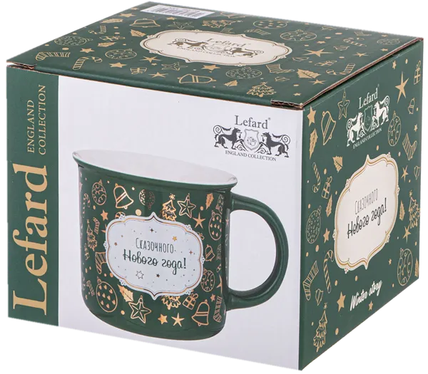 Изображение Кружка 355мл зеленая Лефард сказочного нового года Лефард , 1 шт