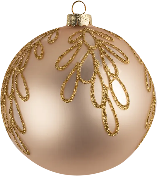 Изображение Шар 10см стекло Лефард торжество с узором золото Лефард , 1 шт