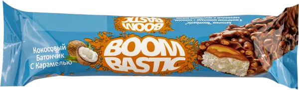 Изображение Батончик в молочном шоколаде Бумбастик кокос карамель рис Шолен м/у, 35 г