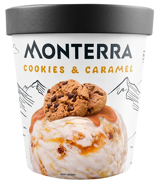 Изображение Мороженое Монтерра печенье карамель Фронери Рус к/у, 298 г