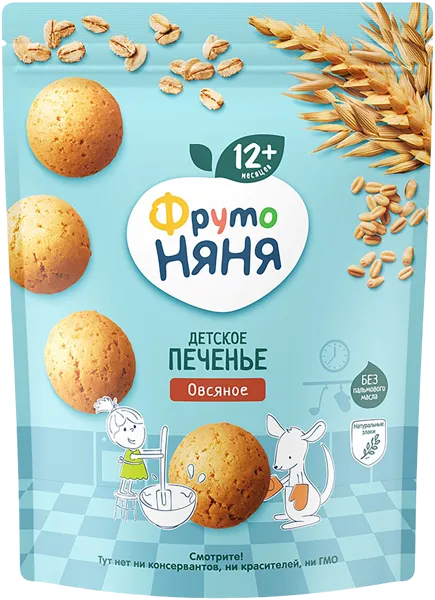 Изображение Печенье с 12 мес Фрутоняня овсяное Прогресс м/у, 120 г