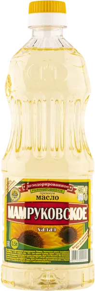 Изображение Масло подсолнечное Мамруковское раф премиум сорт Мамруко п/б, 500 мл