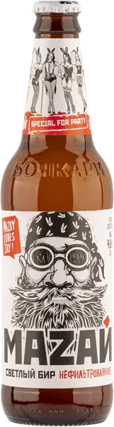 Изображение Пиво светлое Лагер 4,8% н/ф Мазай Бочкаревский ПЗ с/б, 0,44 л