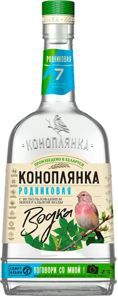 Изображение Водка Спирт Альфа 40% Коноплянка родниковая Минск Кристалл с/б, 0,5 л