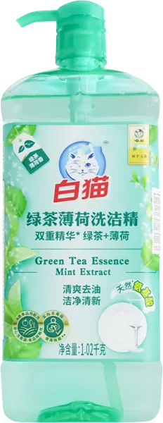 Изображение Средство для мытья посуды Баимао зеленый чай и мята Шанхай Хатчисон п/у, 1,02 л