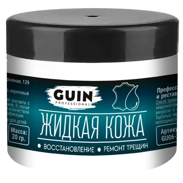 Изображение Средство для ремонта обуви Гуин жидкая кожа белый 9003 Тонян ИП п/у, 20 мл