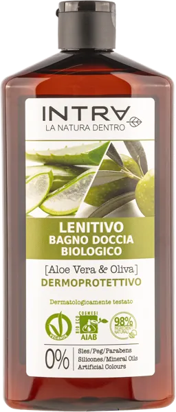 Изображение Гель защитный для душа Интра БИО алоэ вера оливковое масло Харбор СПА п/у, 400 мл