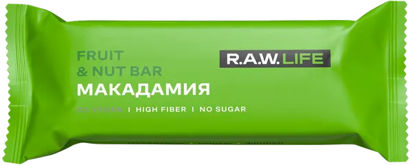 Изображение Батончик фруктово-ореховый Рав лайф макадамия РоуЛайф м/у, 47 г