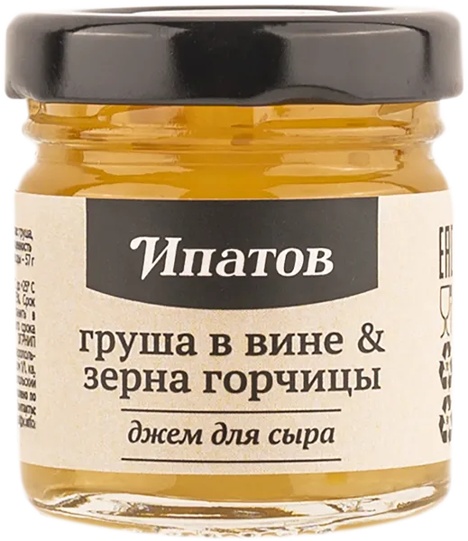 Изображение Джем для сыра Ипатов груша в вине горчица Иванова А.А. с/б, 40 г
