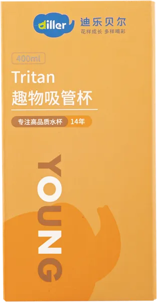 Изображение Бутылка 400мл пластик Диллер с трубочкой Диллер , 1 шт