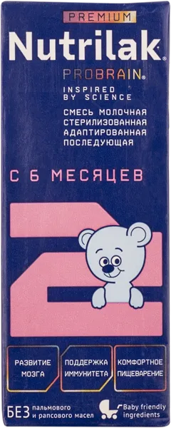 Изображение Смесь с 6 мес Нутрилак Премиум 2 молочная Инфаприм т/п, 200 г