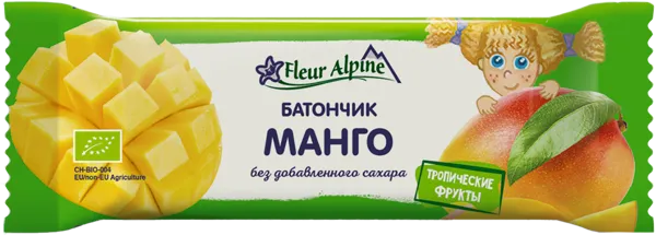 Изображение Батончик с 3-х лет Флер Альпин БИО манго Фреш энд Драй м/у, 20 г