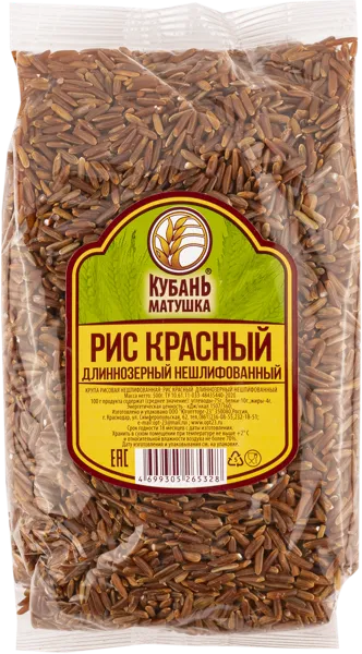 Изображение Рис красный Кубань матушка длиннозерный Югоптторг-23 м/у, 500 г
