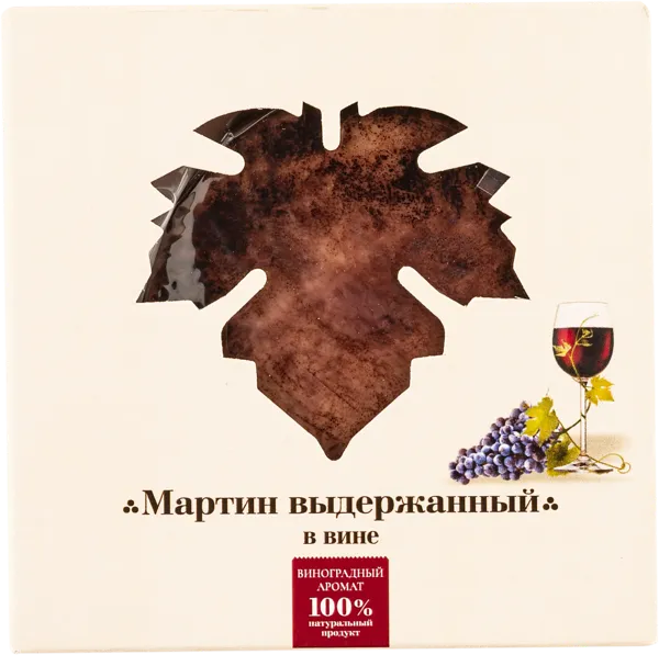 Изображение Сыр 50% полутвердый Мартин выдержанный в вине Экомир кор, 210 г